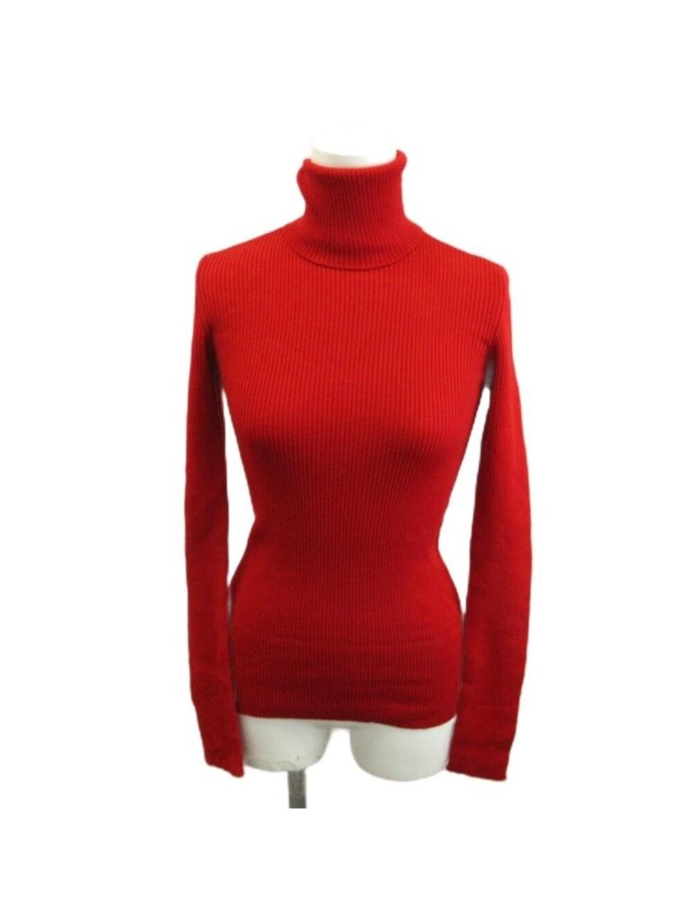 Dolce & Gabbana Knit Sweater Ribbed Turtleneck Long Sleeve Red
